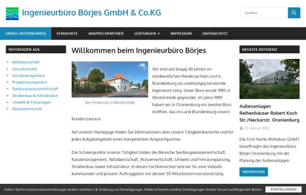 Vorschau von www.ingenieurbuero-boerjes.de, Ingenieurbüro Börjes GmbH & Co. KG