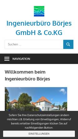 Vorschau der mobilen Webseite www.ingenieurbuero-boerjes.de, Ingenieurbüro Börjes GmbH & Co. KG