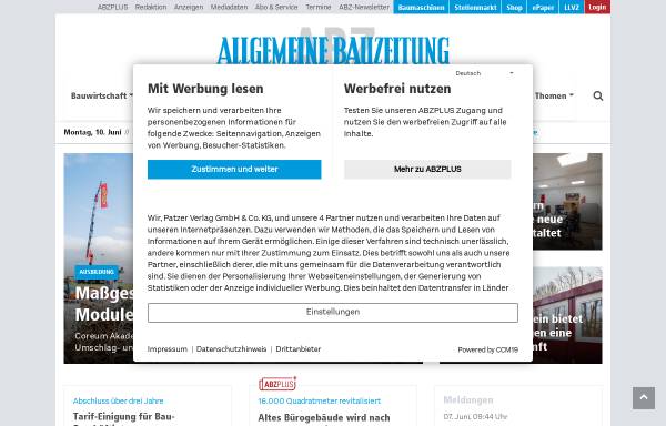 ABZ - Allgemeine BauZeitung, Patzer Verlag GmbH & Co. KG