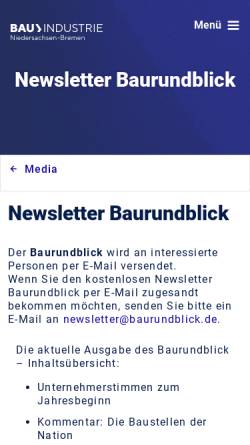 Vorschau der mobilen Webseite www.baurundblick.de, Der Baurundblick