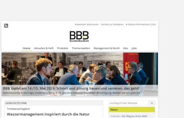 Vorschau von www.bundesbaublatt.de, Bundesbaublatt