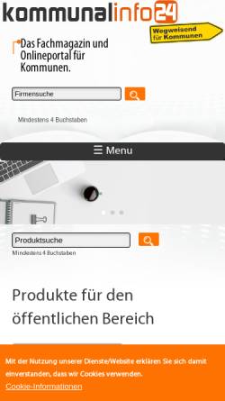 Vorschau der mobilen Webseite kommunalinfo24.de, Kommunalinfo24