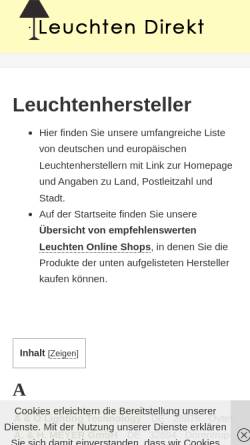 Vorschau der mobilen Webseite www.lichtnews.de, Lichtnews.de