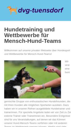 Vorschau der mobilen Webseite dvg-tuensdorf.de, Hundesportverein Mettlach-Tünsdorf e. V.