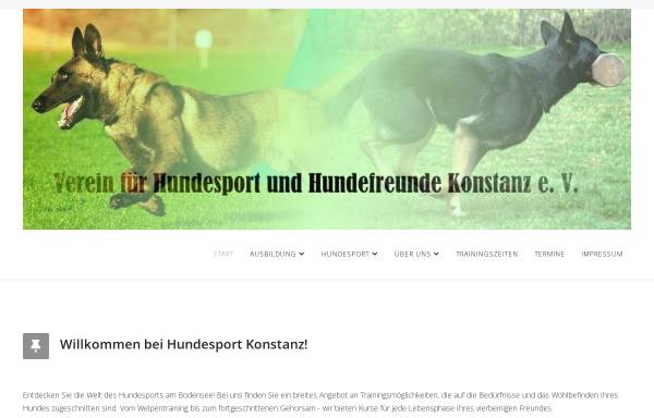 Vorschau von www.hundesport-konstanz.de, Verein für Hundesport und Hundefreunde e.V. Konstanz