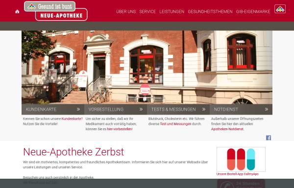 Vorschau von www.neue-apotheke-zerbst.de, Neue Apotheke