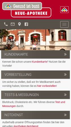 Vorschau der mobilen Webseite www.neue-apotheke-zerbst.de, Neue Apotheke