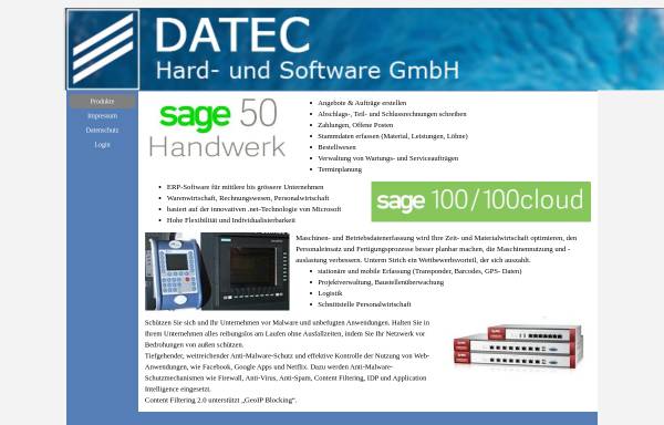 Vorschau von www.mydatec.de, Datec Hard- und Software GmbH