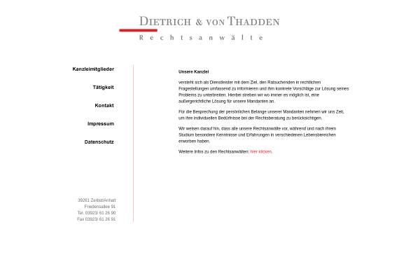 Vorschau von www.kanzlei-von-thadden.de, Dietrich, Flügel & von Thadden