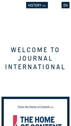 Vorschau der mobilen Webseite journal-international.de, Journal International Verlags- und Werbegesellschaft mbH