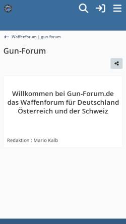 Vorschau der mobilen Webseite www.gun-forum.de, Gun-Forum