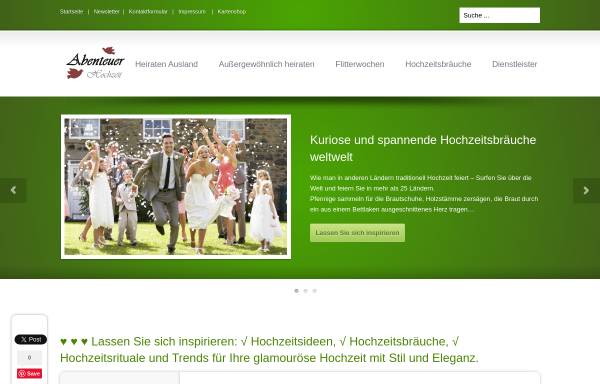 Vorschau von www.abenteuer-hochzeit.de, Abenteuer Hochzeit
