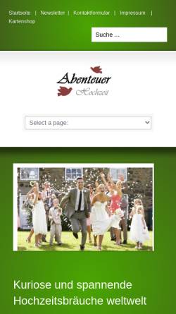 Vorschau der mobilen Webseite www.abenteuer-hochzeit.de, Abenteuer Hochzeit
