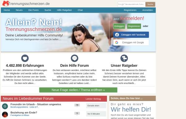 Vorschau von www.trennungsschmerzen.de, Trennungsschmerzen