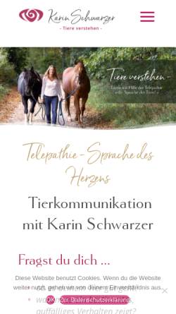 Vorschau der mobilen Webseite www.karinschwarzer.com, Karin Schwarzer