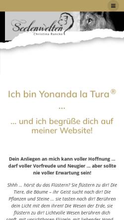 Vorschau der mobilen Webseite www.tierkommunikation-rancke.de, Seelenwelten - Tierkommunikation Rancke