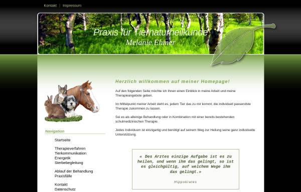 Vorschau von www.meinetierheilpraxis.de, Melanie Ehmer - Praxis für Tiernaturheilkunde