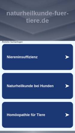 Vorschau der mobilen Webseite www.naturheilkunde-fuer-tiere.de, Simone Zimmermann