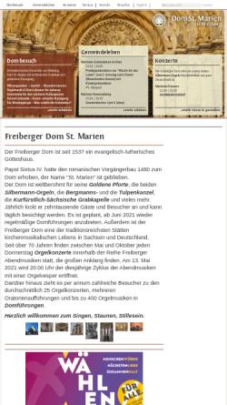 Vorschau der mobilen Webseite www.freiberger-dom.de, Ev.-Luth. Domgemeinde St. Marien Freiberg