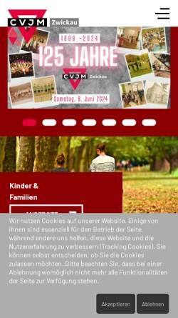 Vorschau der mobilen Webseite www.cvjm-zwickau.de, CVJM Zwickau e.V.