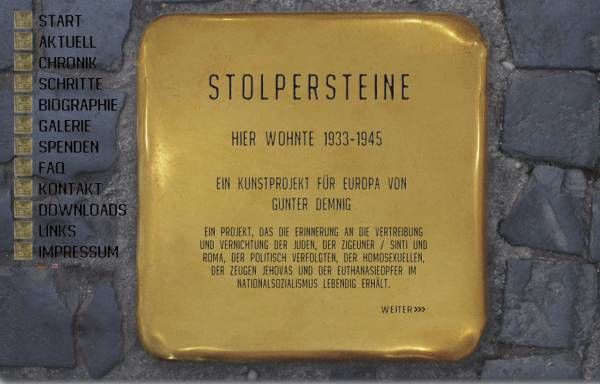 Vorschau von www.stolpersteine.eu, Aktion Stolpersteine