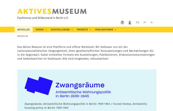 Vorschau von www.aktives-museum.de, Berlin - Verein Aktives Museum
