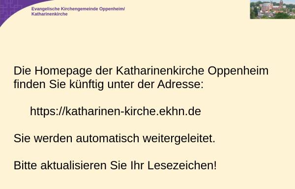 Vorschau von www.katharinen-kirche.de, Evangelische Kirchengemeinde Oppenheim / Katharinenkirche