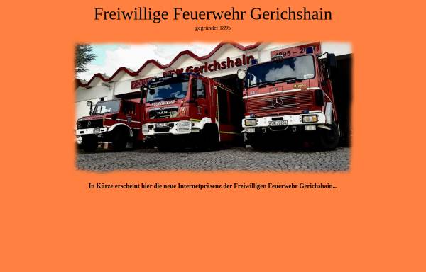 Vorschau von www.feuerwehr-gerichshain.de, Freiwillige Feuerwehr Gerichshain