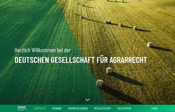 Vorschau von www.dgar.de, Deutsche Gesellschaft für Agrarrecht Vereinigung für Agrar- und Umweltrecht e.V.