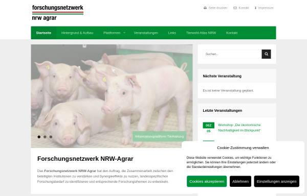 Vorschau von www.nrw-agrar.de, Forschungsnetzwerk NRW-Agrar