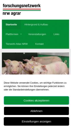 Vorschau der mobilen Webseite www.nrw-agrar.de, Forschungsnetzwerk NRW-Agrar