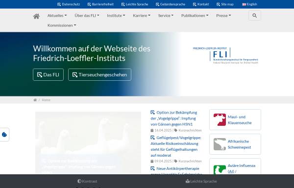 Friedrich-Loeffler-Institut, Bundesforschungsinstitut für Tiergesundheit (FLI)