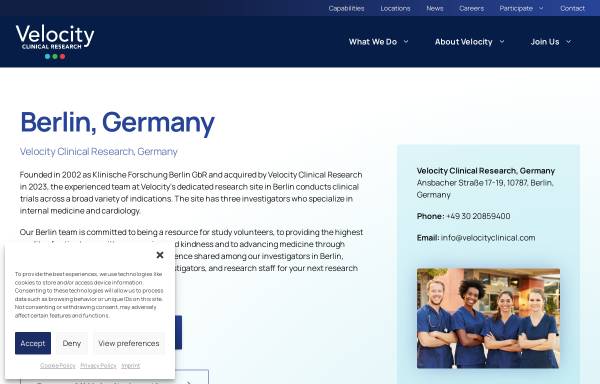 Vorschau von www.klinische-forschung-berlin.de, Klinische Forschung Berlin GbR