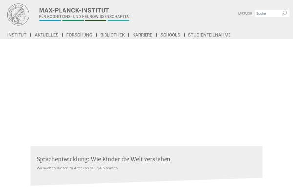 Vorschau von www.cbs.mpg.de, Max-Planck-Institut für Kognitions- und Neurowissenschaften Leipzig