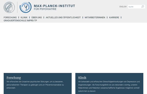 Vorschau von www.mpipsykl.mpg.de, Max-Planck-Institut für Psychiatrie München