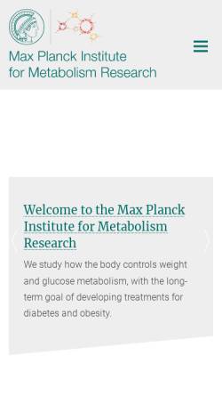 Vorschau der mobilen Webseite www.nf.mpg.de, Max-Plank-Institut für neurologische Forschung Köln