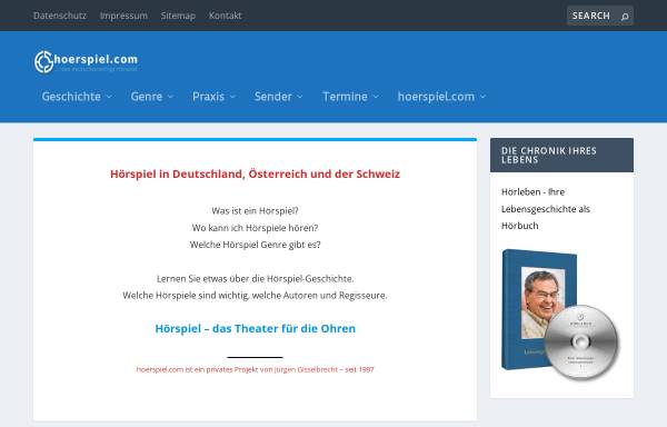 Vorschau von www.hoerspiel.com, Hörspiele in Deutschland
