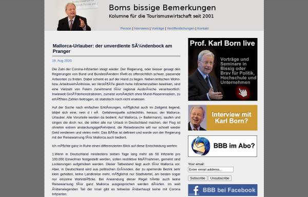 Vorschau von www.karl-born.de, Borns bissige Bemerkungen