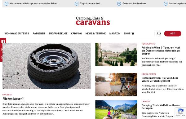 Vorschau von www.camping-cars-caravans.de, Camping, Cars & Caravans