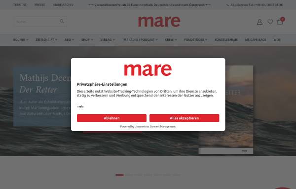 Vorschau von www.mare.de, Mare