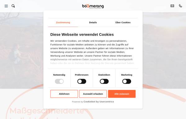 Vorschau von boomerang-reisen.de, Boomerang Reisen GmbH