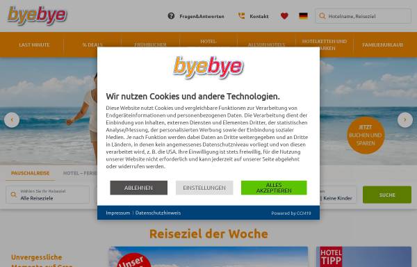 Vorschau von www.byebye.de, ByeBye