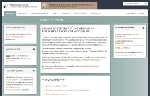 Vorschau von www.arbeitszeitberatung.de, Arbeitszeitberatung Dr. Hoff Weidinger Herrmann