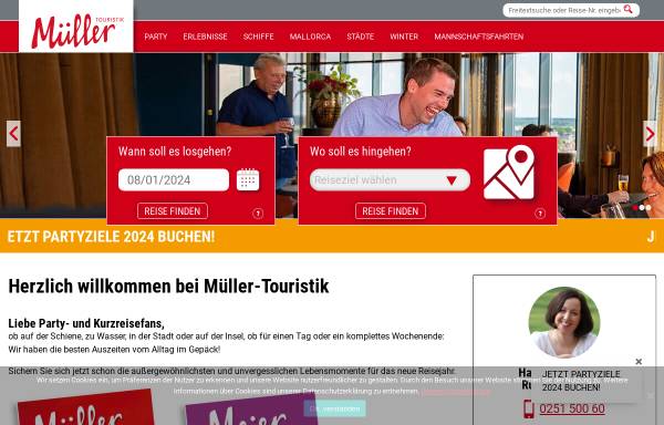 Vorschau von www.mueller-touristik.de, Müller-Touristik GmbH & Co. KG