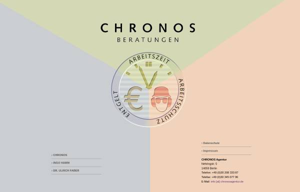 Vorschau von chronosagentur.de, Chronos - Agentur für Arbeitszeitfragen