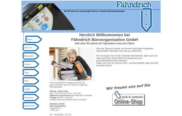 Vorschau von www.buero-faehndrich.de, Fähndrich, Büroorganisation