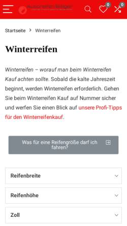 Vorschau der mobilen Webseite www.pro-winterreifen.de, Initiative Pro Winterreifen