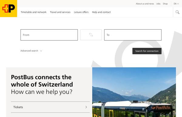 Vorschau von www.postauto.ch, Postauto