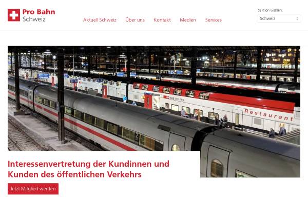 Vorschau von www.pro-bahn.ch, Pro Bahn Schweiz