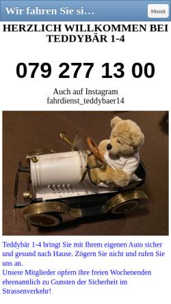 Vorschau der mobilen Webseite www.teddybaer1-4.ch, Teddybär 1-4